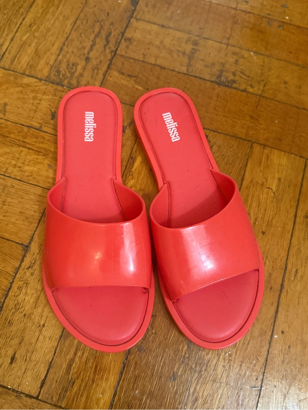 Melissa Red Slide Mules